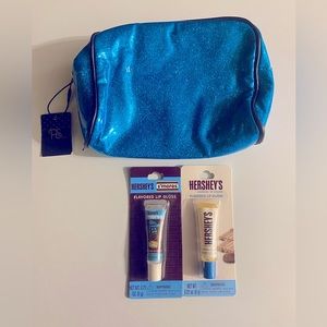 Primark Makeup Bag & Hershey Flavored Lip Balm (All New)